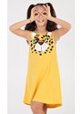 Vienetta Secret Dětská noční košile na ramínka Tygr - žlutá
