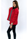 LHD Červená bunda s vysokým stojáčkem (DL016)