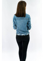 M.B.J. Světle modrá krátká dámská džínová bunda (SF355#)