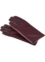 Semiline Dámské kožené antibakteriální rukavice P8212 Crimson