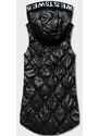 S'WEST Černá dámská vesta s kapucí (B8149-1)