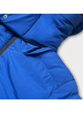 J.STYLE Prošívaná bunda v chrpové barvě s opaskem pro přechodné období (23060-3)