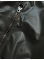 J.STYLE Krátká bunda v army barvě s ozdobnými stahovacími lemy (16M9087-136)