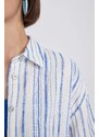 DEFACTO Oversize Fit Shirt Collar Printed Muslin Short Sleeve Shirt