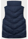 J.STYLE Tmavě modrá oboustranná dámská péřová vesta (5M3179-215)