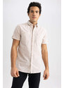 DEFACTO Slim Fit Poplin Short Sleeve Shirt