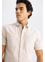 DEFACTO Slim Fit Poplin Short Sleeve Shirt