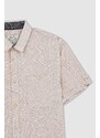 DEFACTO Slim Fit Poplin Short Sleeve Shirt