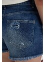 DEFACTO Normal Waist Cropped Side Leg Jean Shorts