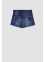 DEFACTO Normal Waist Cropped Side Leg Jean Shorts