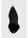 Nízké kozačky Elisabetta Franchi dámské, černá barva, na podpatku, SA34L36E2