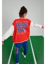 DEFACTO NFL New York Giants Licensed Oversize Fit College Collar Bomber Jacket