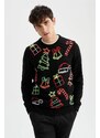 DEFACTO Christmas Themed Regular Fit Knitwear Sweater