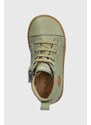 Dětské kožené sneakers boty Shoo Pom zelená barva