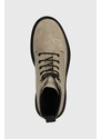 Semišové boty Levi's TROOPER CHUKKA dámské, šedá barva, na plochém podpatku, 234715.57