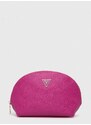 Kosmetická taška Guess DOME růžová barva, PW1574 P3370