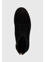 Semišové boty Tommy Hilfiger HILFIGER CORE SUEDE BOOT pánské, černá barva, FM0FM04674