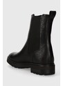 Boty s gumou Calvin Klein CLEAT CHELSEA BOOT - EPI MN MX dámské, černá barva, na plochém podpatku, HW0HW01699