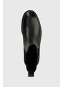 Boty s gumou Calvin Klein CLEAT CHELSEA BOOT - EPI MN MX dámské, černá barva, na plochém podpatku, HW0HW01699