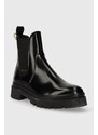 Kožené kotníkové boty Gant Aligrey dámské, černá barva, na platformě, zateplené, 27551324.G00