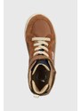 Dětské kožené sneakers boty Shoo Pom hnědá barva
