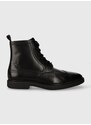 Kožené boty BOSS Larry pánské, černá barva, 50503617