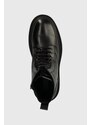 Kožené trapery Karl Lagerfeld OUTLAND pánské, černá barva, KL11260
