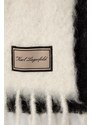 Vlněná šála Karl Lagerfeld bílá barva