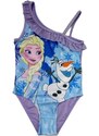 DIFUZED Dívčí jednodílné plavky Ledové království - Frozen - motiv Elsa s Olafem