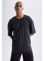 DEFACTO Oversize Fit Crew Neck Printed T-Shirt