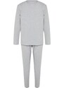 Trendyol Gray Regular Fit Printed Knitted Pajamas Set