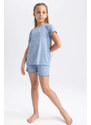 DEFACTO Girl Regular Fit Corded Camisole Pajama 2 Set