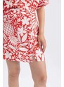 DEFACTO Short Skirt Tropical Patterned Mini Skirt