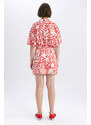 DEFACTO Short Skirt Tropical Patterned Mini Skirt