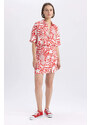 DEFACTO Short Skirt Tropical Patterned Mini Skirt