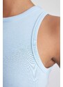 DEFACTO Crop Top Ribana Crew Neck Sleeveless Undershirt