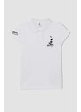 DEFACTO Girls Atatürk Printed Pique Short Sleeve Polo T-Shirt