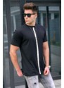 Madmext Men's Printed Regular Fit Cotton T-shirt 5378 Black