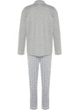 Trendyol Gray Regular Fit Piping Detailed Knitted Pajamas Set