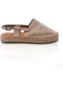 Marjin Women's Straw Detailed Closed Espadrilles Sandals Daily Nineteen Beige Sandals.