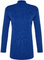 Trendyol Dark Blue Stand-Up Collar Rib Knitwear Sweater