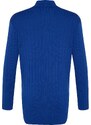 Trendyol Dark Blue Stand-Up Collar Rib Knitwear Sweater