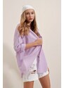 Bigdart 3900 Oversize Long Basic Shirt - Lilac