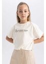 DEFACTO Crop Short Sleeve T-shirt