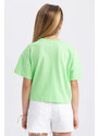 DEFACTO Girl Crop Short Sleeve T-Shirt