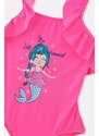 Dagi Fuchsia Mermaid Printed Girls' Swimsuit