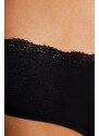 Trendyol Black-White-Nude Black 3-Pack Cotton Lace Detail Hipster Knitted Briefs