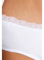 Trendyol Black-White-Nude Black 3-Pack Cotton Lace Detail Hipster Knitted Briefs