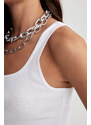 DEFACTO Crop Square Collar Corded Camisole Singlet