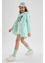 DEFACTO Girl's Waterproof Hooded Raincoat